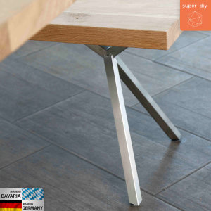 Design-Bankkufe Spyder Edelstahl | 2 Stück