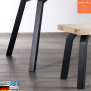 Design-Bankfuß | Sitzbank | Bierbank | Coffee Table | hergestellt in Deutschland | geeignet für jeden Innen- und Außenbereich | Set Füße (4 Stück) | Schwarz