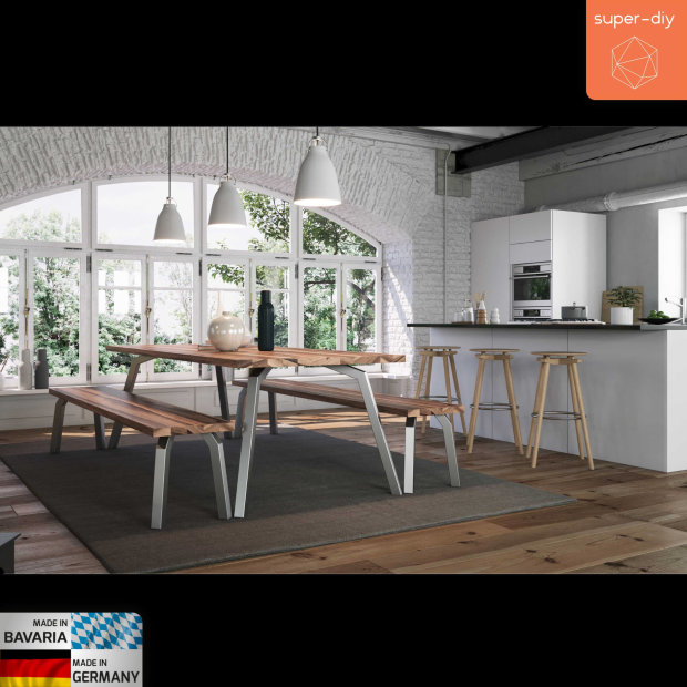 Design-Bankfuß Edelstahl | Set Füße (4 Stück)