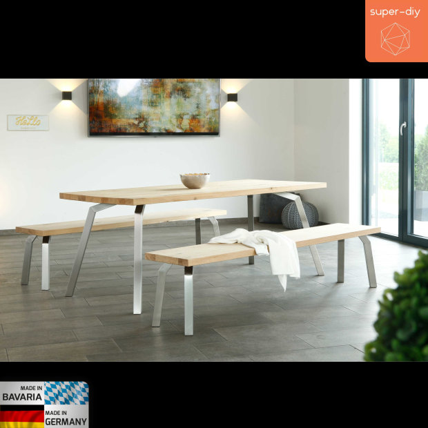 Design-Bankfuß Edelstahl | Set Füße (4 Stück)