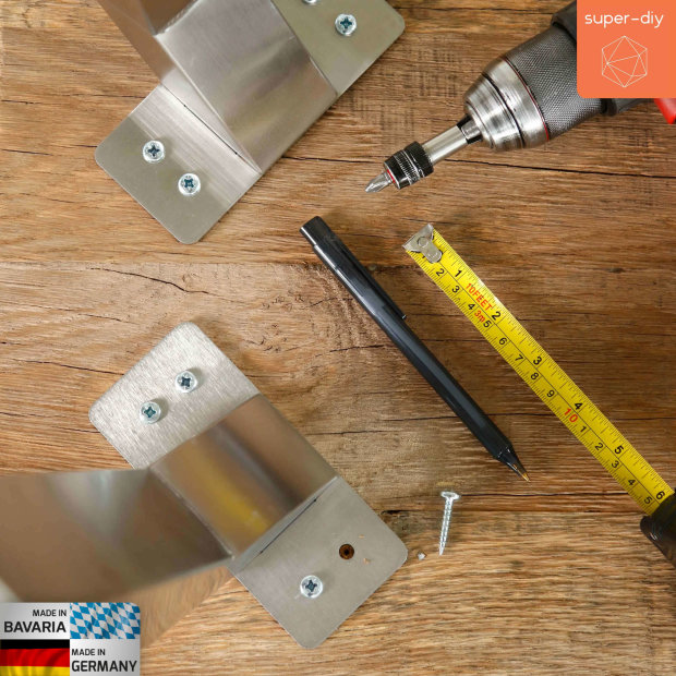 Design-Bankfuß Edelstahl | Set Füße (4 Stück)