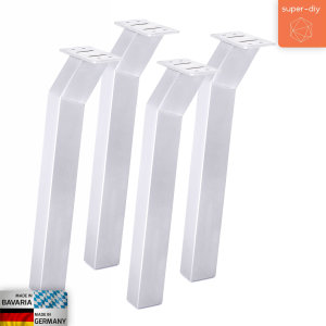 Design-Bankfuß Edelstahl | Set Füße (4...
