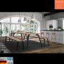 Design-Tischbeine | Esstisch | Gartentisch Bürotisch | hergestellt in Deutschland | geeignet für Innen- und Außenbereich | Set Tischfüße (4 Stück) | Schwarz