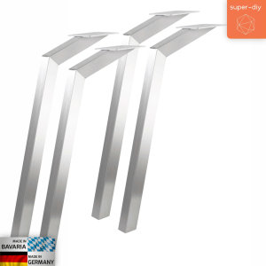 Design-Tischbeine Edelstahl | Set Tischfüße (4...