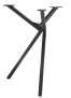 Design-Tischkufe "Spyder" Farbe Schwarz | für Wohnzimmertisch | Esstisch | Gartentisch | Bürotisch | 100% hergestellt in Deutschland | geeignet für Innen- und Außenbereich | Bauhaus-Design | Menge: 2 Stück |