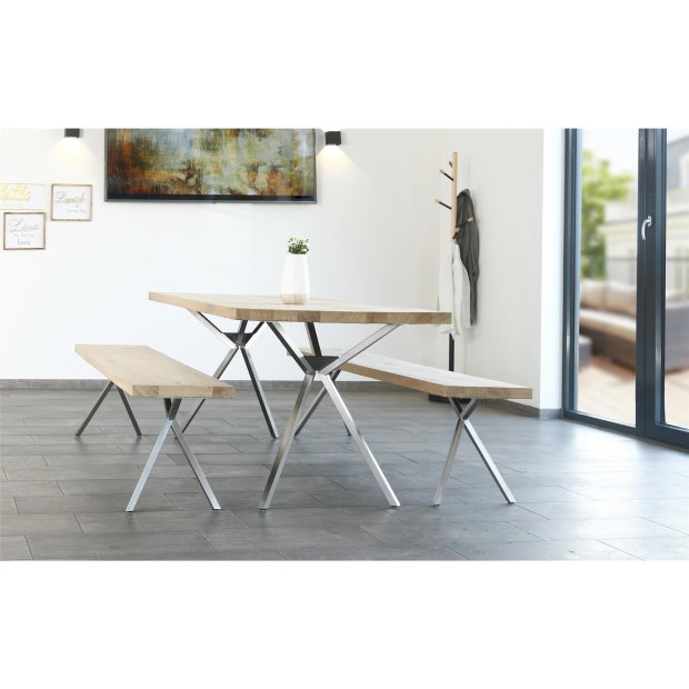 Design-Tischkufe "Spyder" Edelstahl | 2 Stück