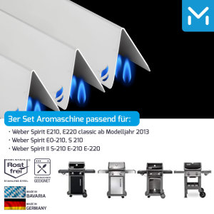 Aromaschienen Edelstahl für Weber Spirit & Weber...
