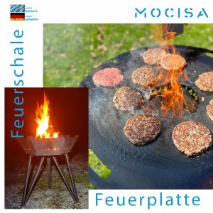 Feuerschale Hexagon Edelstahl zerlegbar | Grillhöhe...
