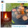 Feuerschale Hexagon | Balkongrill | Plancha | Feuerplatte | Zerlegbar | Edelstahl | Grillhöhe 27,5 cm