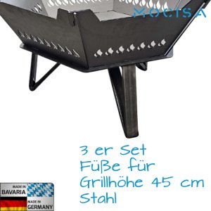 Feuerschale Füße Hexagon Stahl |...