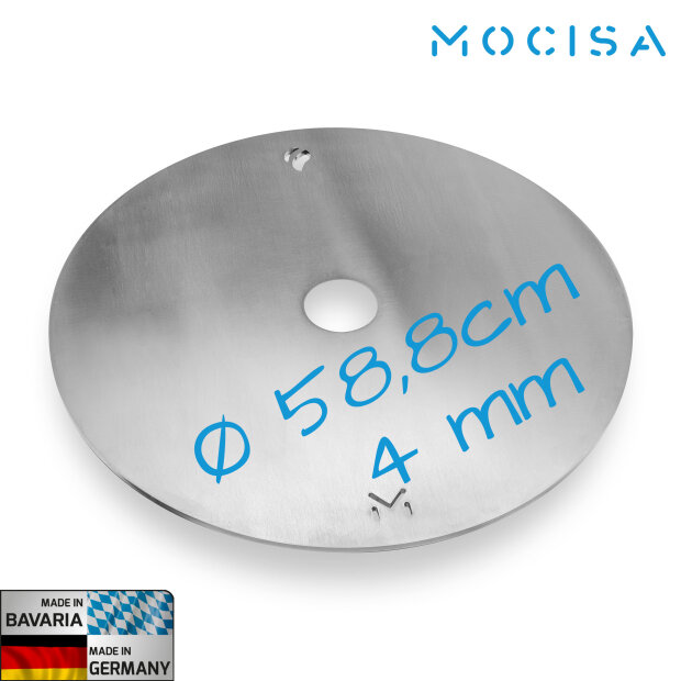 Universal BBQ Grillplatte Feuerplatte für Feuerschale Fassgrill Raketenofen | Ø58,8 cm Stahl Stärke 4 mm| mit Schlitzen |Plancha, Feuerring, Grillring, BBQ Ring, BBQ-Disc #1