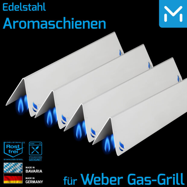1 Stk Edelstahl Aromaschiene für Weber Summit