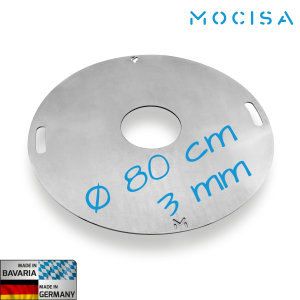 BBQ Grillplatte Stahl | ⌀ 80 cm St&auml;rke 3 mm