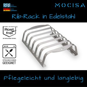 Rib-Rack Rippchenhalter | Size XL 6er geeignet für 6...