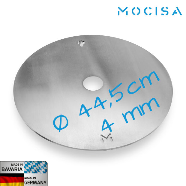 044799-Grillplatte Feuerplatte für Fassgrill verschiedene Größen Stahl blank Made in Bavaria (Feuerplatte Ø44,5 cm)